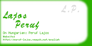 lajos peruf business card